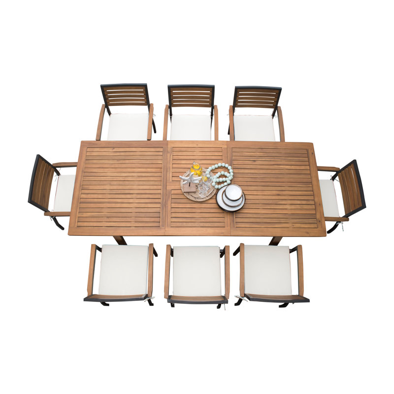 Boca Grande 6 - Person Outdoor Seating Group with Cushions, Spectrum Graphite Sunbrella® Plainweave