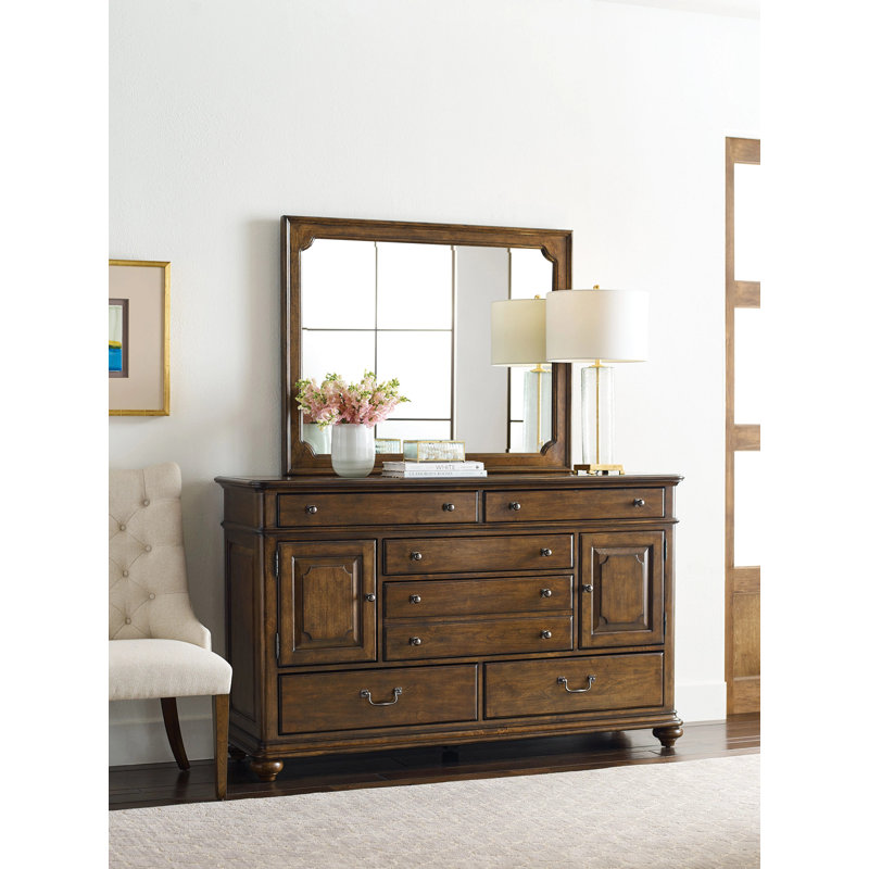 Skylinn Solid Wood Rectangle Dresser Mirror