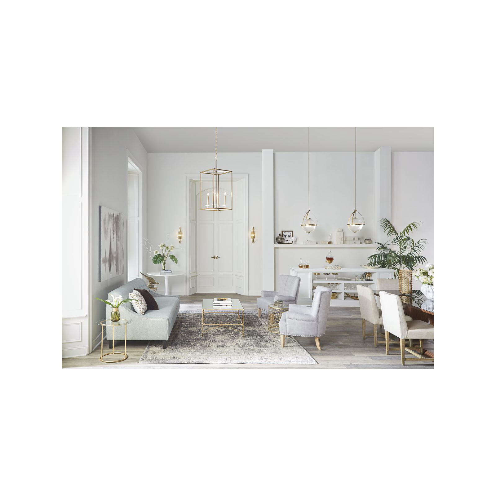 Perth 4 - Light Metal Dimmable Chandelier