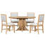 Ensemble de table de salle à manger 5 pièces avec 4 chaises rembourrées Farmhouse-129590706