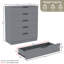 Tanishi 5 Drawer Chest Of Drawers Modern Storage Solution For Bedroom Nursery Home Office Living Room-2018820995