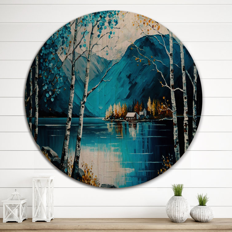 Loon Peak® Cabin By A Lake In Fall IV On Wood Print | Wayfair