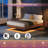 Walnut Queen Floating Bed Frame with LED Lights, Wave Curve Wood Texture and Heavy Duty Metal Slats - No Box Spring Needed-116322251-116322250