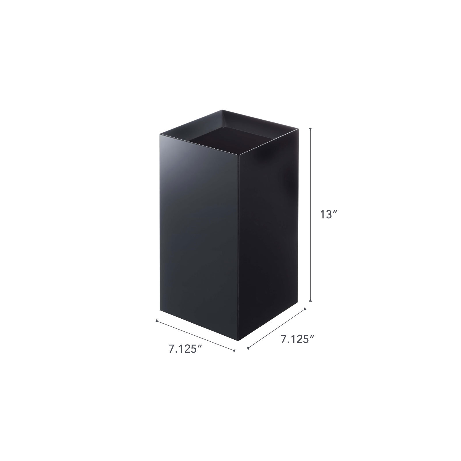 Yamazaki Home 2.37 Gallon Open Waste Basket, Black