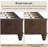 Solid Wood Bed Frame with Tall Headboard-218752410-218752409