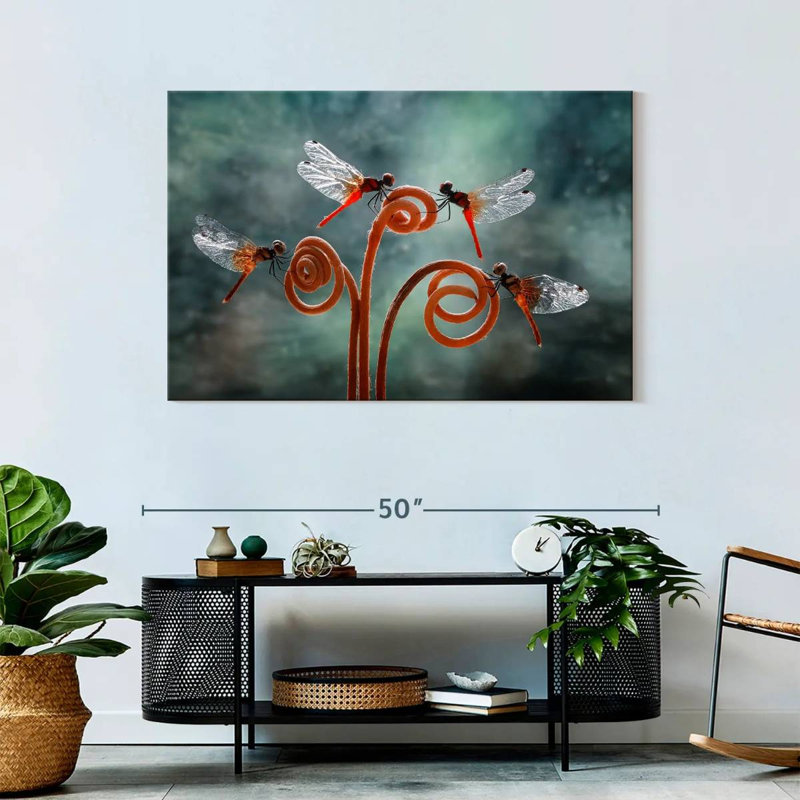 Brampt Perching Dragonflies, 30" H x 45" W