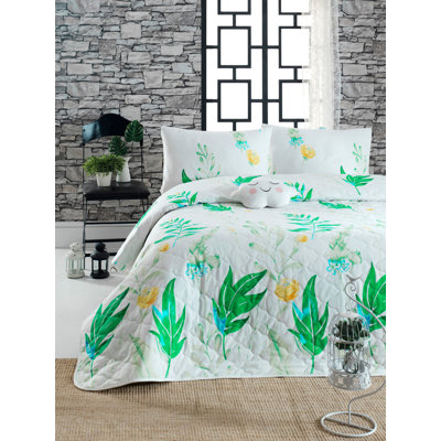 Cotton Floral Coverlet