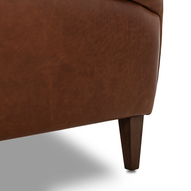 Kent Sofa, Dulane Mahogany Top Grain Leather