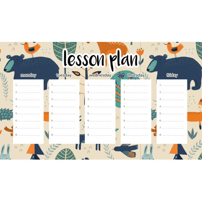 Magnetic Lesson Plan Minimalist Forest and Animals