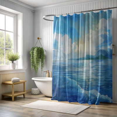 Rideau de douche 1 pièce Colorful Ocean Views