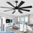 62''/72" 8-blade Modern Smaart Ceiling Fan With Dimmable 5cct Led Lights And Remote Control And App-1551119468-1551119470-1551119469