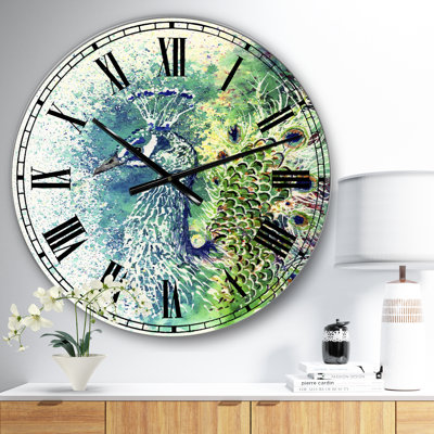 Horloge murale Peacock Bliss