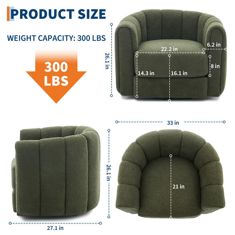 Velvet Accent Chair, Green