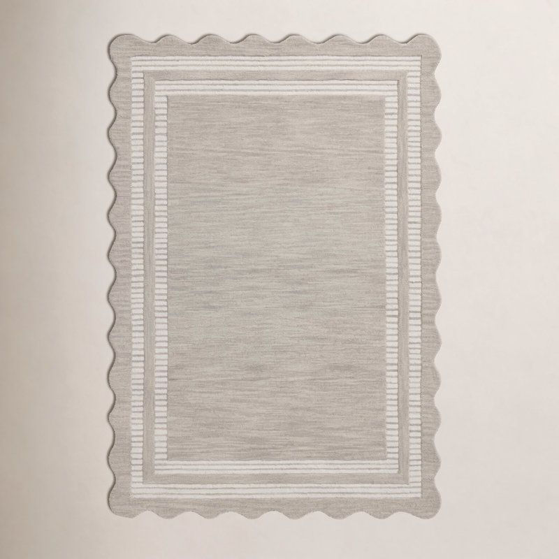 Tapis brouillard / ivoire Chris Loves Julia x Loloi Scottie, Rectangle 7 pi 9 po x 9 pi 9 po