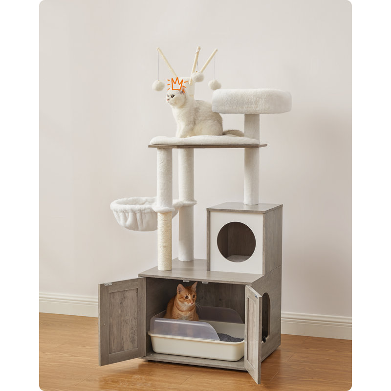 140 cm H Cat Tree / Condo, Greige
