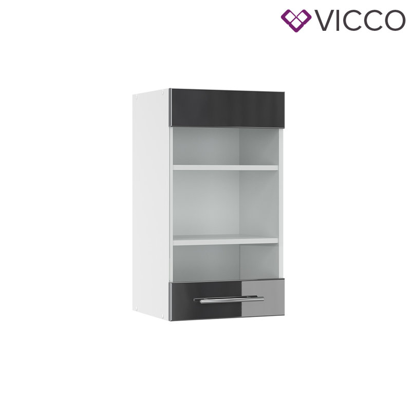 Carri Glossy Wall Unit, Anthracite/White