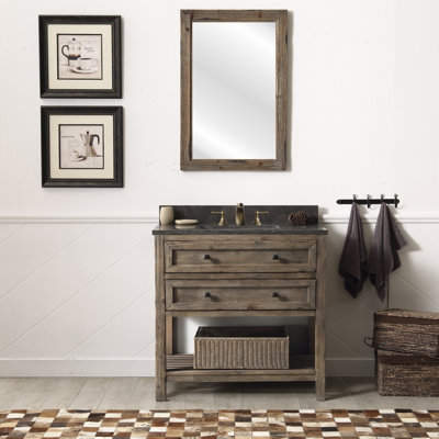 36'' Single Bathroom Vanity with Stone Top
