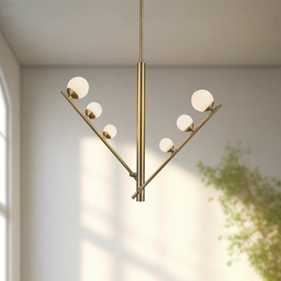 Cypress 2 Arm Opal Glass LED Pendant