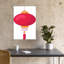 Lanterne rouge traditionnelle, art mural traditionnel au printemps-129094907-129094911