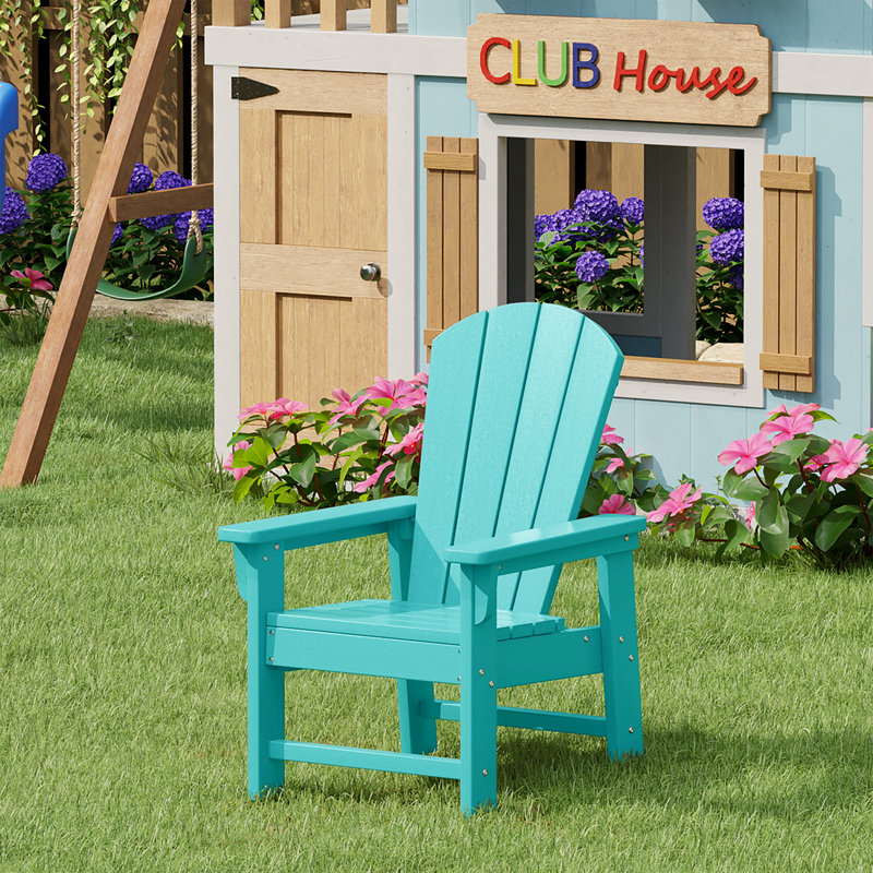 Laguna Kids All-Weather Poly Adirondack Chair, Turquoise