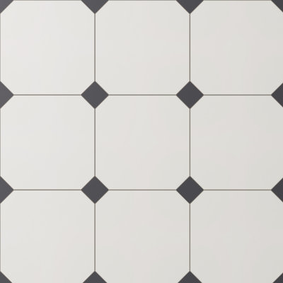 Nacar vaudois octogonal avec taco 7-7 / 8 po X 7-7 / 8 po Carreau de porcelaine pour plancher et mur