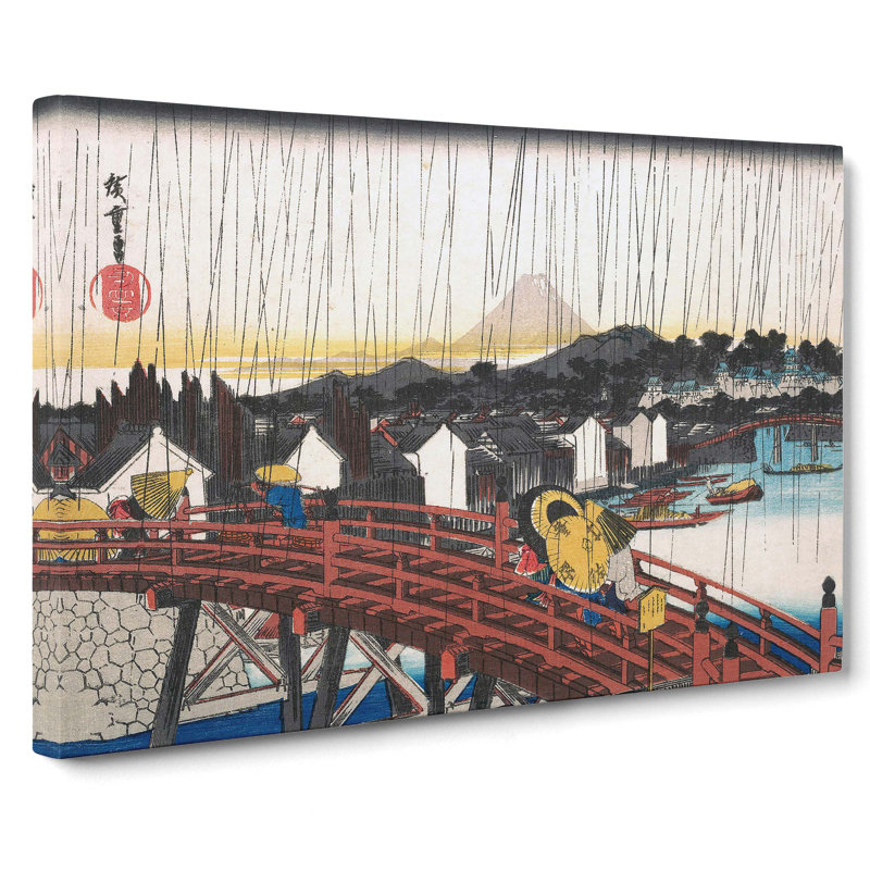 Sunshower at Nihonbashi by Utagawa Hiroshige - Wrapped Canvas, 35cm H x 50cm W x 3cm D