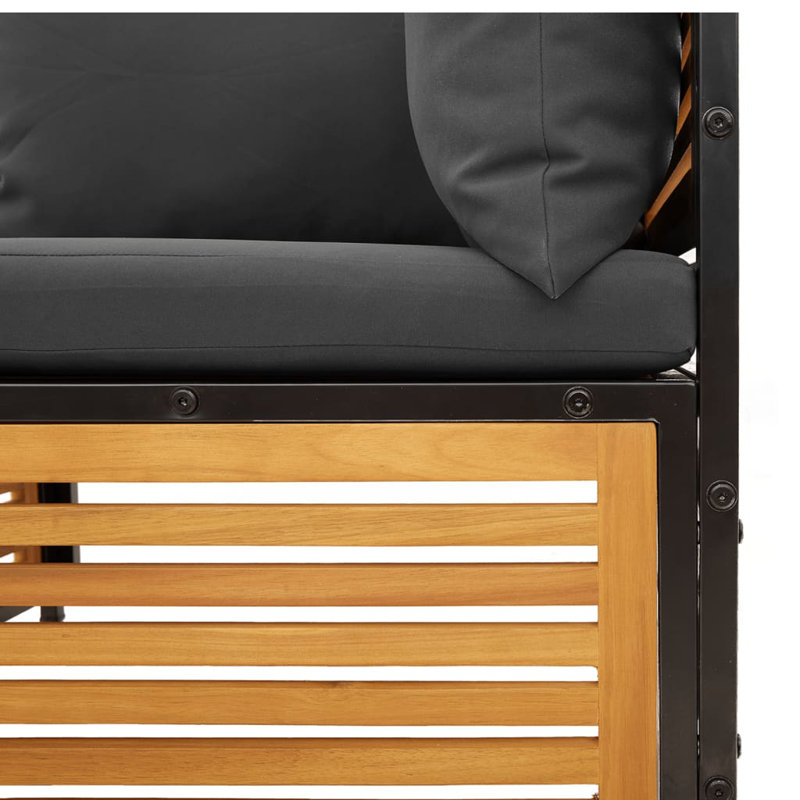 Canapé de jardin brun bois, Beige
