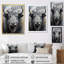 Yaks Gentle Giants Pointillism, reproduction d'art sur toile-1607000605-1607000604