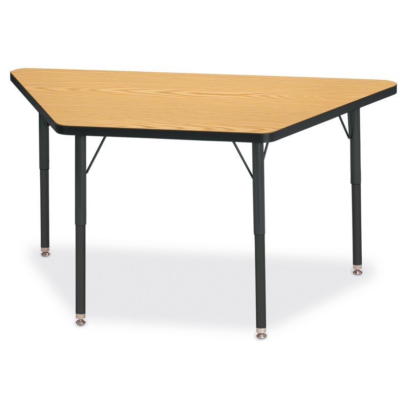 Tables d'activité Berles®, l 28 po x P 48 po (taille adulte : H 24 po à 31 p, Chêne avec bande ligne de crête noire