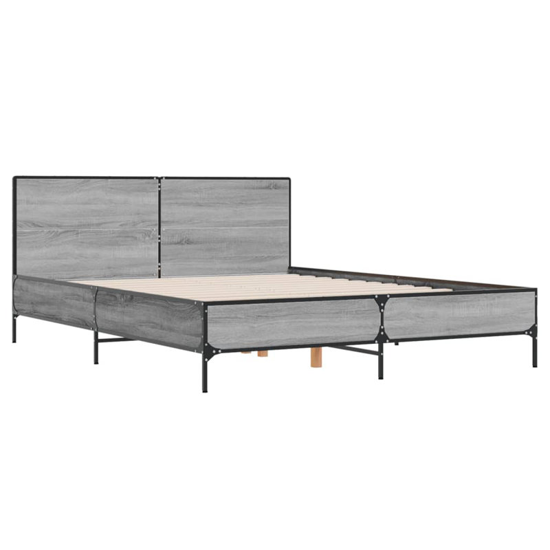 Adamek Bed, Grey Sonoma, Kingsize (5')