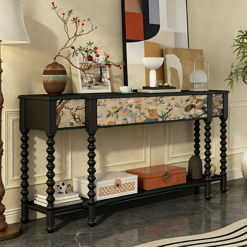 Modern decorative display drawer console table