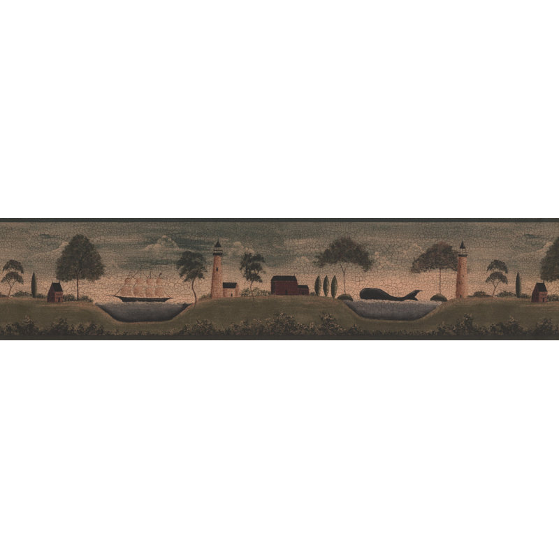 Bordure de papier peint, H 5,25 po x L 180 po, Gris foncé