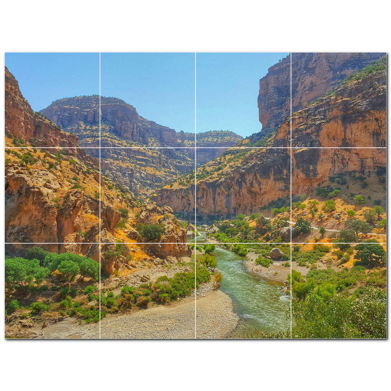 Murale en céramique satinée Canyon Photo 12 po x 12 po