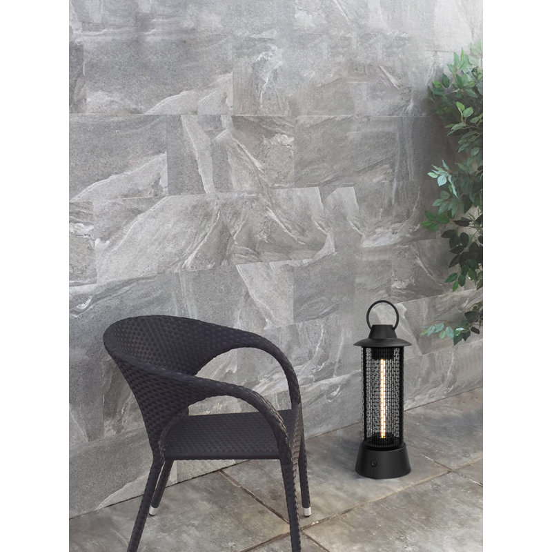 Portable Black Infrared Electric Outdoor Heater with Safety Features