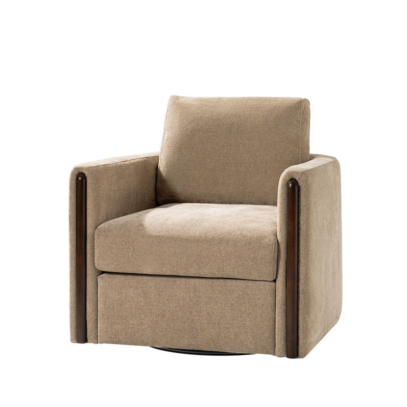 Upholstered Swivel Armchair, Sand