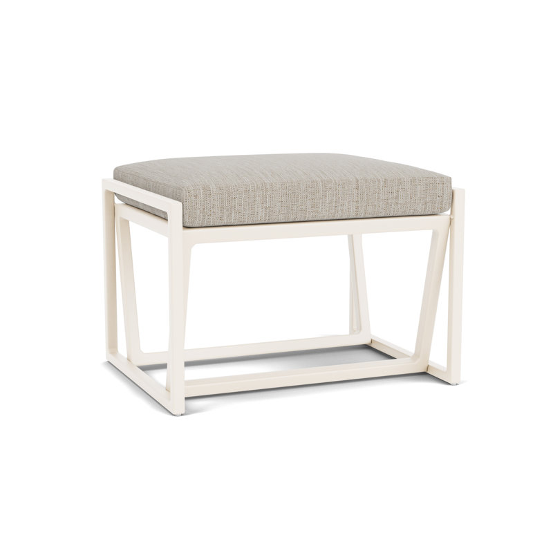 Summit Outdoor Ottoman, Ivory, Friendly Flax