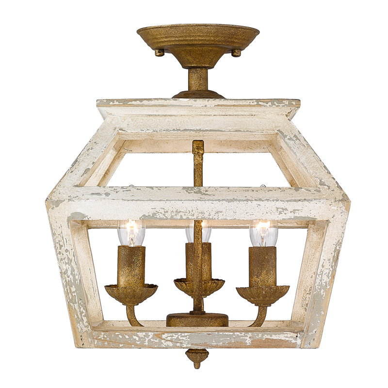 Plafonnier semi-encastré 3 lumières 16,5 po Keynsham