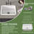 Cove 24 in. White Kitchen Sink Drop-in/ Undermount Fireclay Farm Sink Single Bowl with Accessory Kit