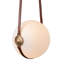Derby 1 - Light Single Globe LED Pendant with Leather Accents-49891769-107138041-107138036