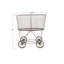 Chariot à linge roulant en métal avec support-44653267