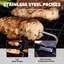 Barbecue au charbon robuste de 30 pouces avec fumoir décalé et brosse de nettoyage Feasto