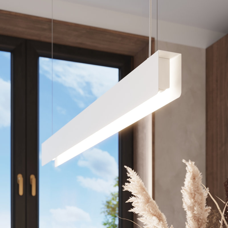 1 - Light Stainless Steel Pendant, White