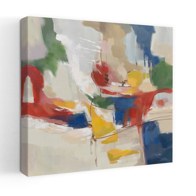 Summer Harmony, art abstrait contemporain, H 18 po x l 18 po