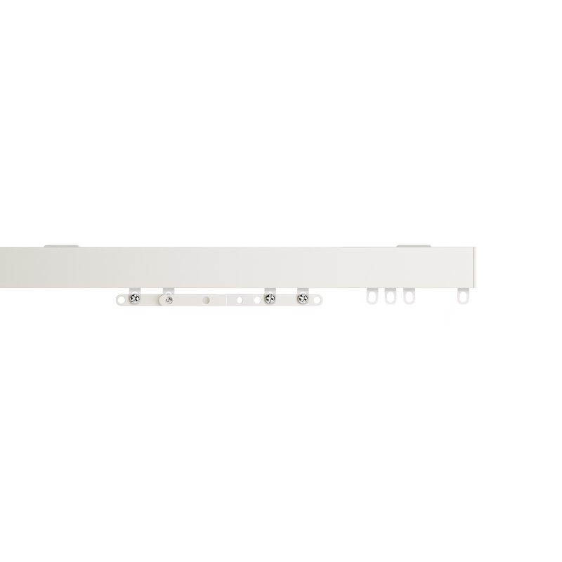 Bridgeview Cordless Aluminium Curtain Track White, 3.2cm H x 250cm W x 3.5cm D
