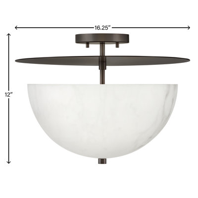 Glass Semi Flush Mount