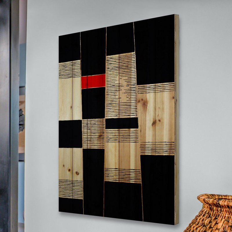 « profondeur en obscurité », reproduction d’art sur bois de pin naturel, H 60 po x l 40po x P 1,5 po