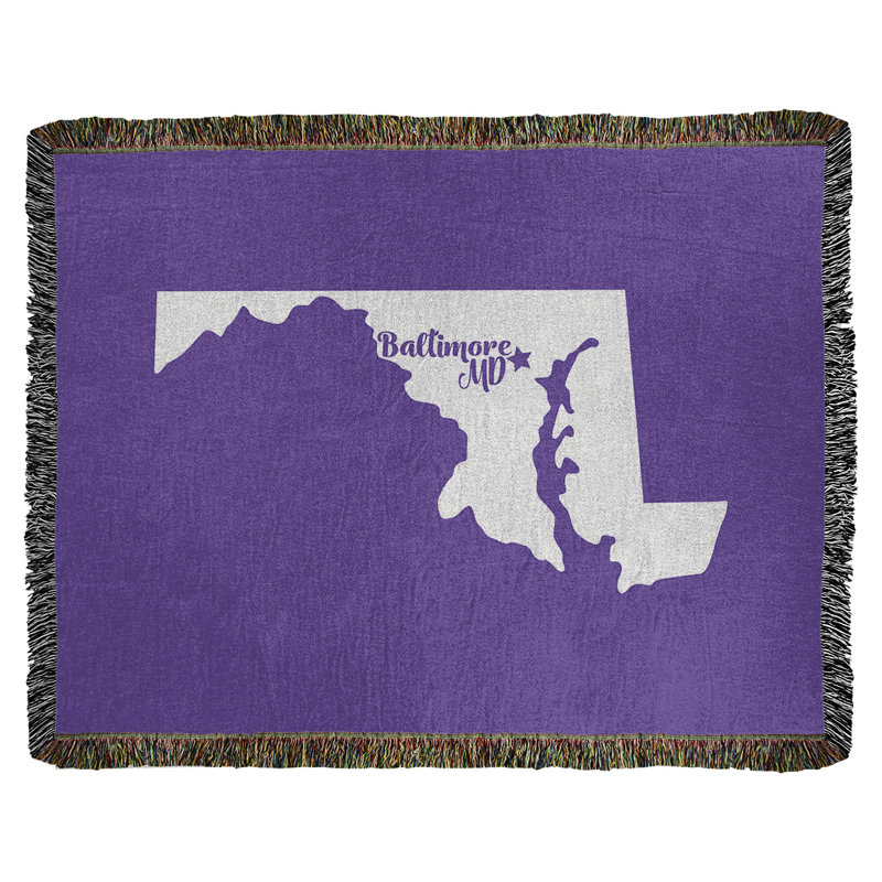 Jeté en coton baltimore maryland, 50 po x 60 po, Mauve