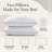 Goose Feather Blend Bed Pillows with Brown Piping(Set of 2)-137752137