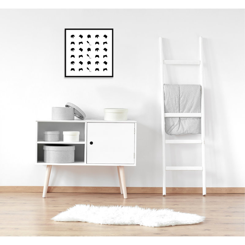 Imprimé papier à motif de joueur, H 27,5 po x l 27,5 po x P 1,19 po, Encadré de boîte noir