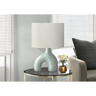 Lighting, 25"H, Table Lamp, Ceramic, Ivory / Cream Shade, Contemporary, Modern